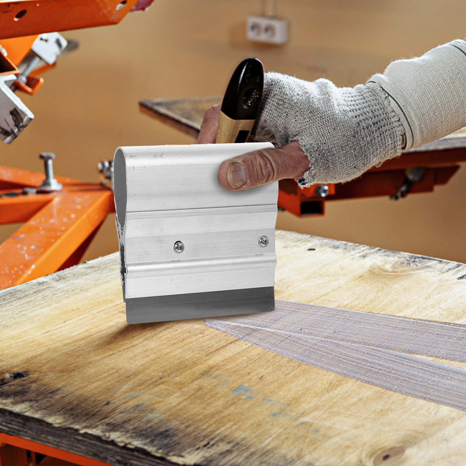 Screen Printing Squeegee - Heavy Duty Stainless Steel Screen Printing
