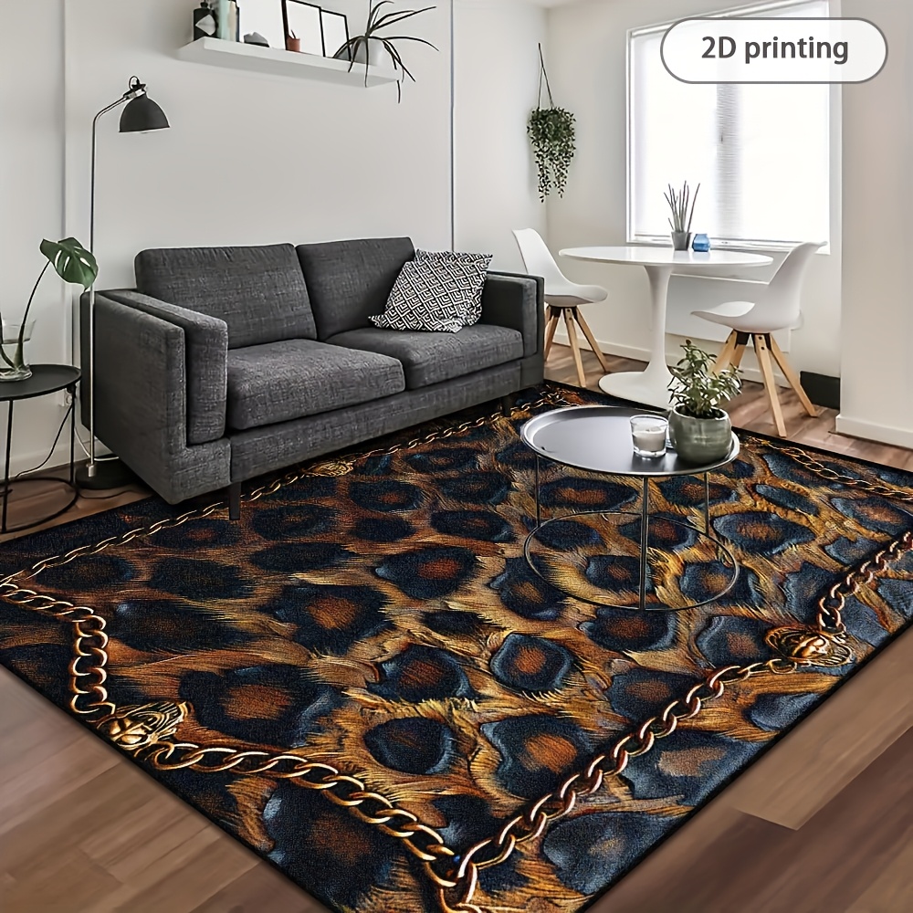 Leopard Printed Rug, Stylish B - Commercial Printing And Design 评论和价格