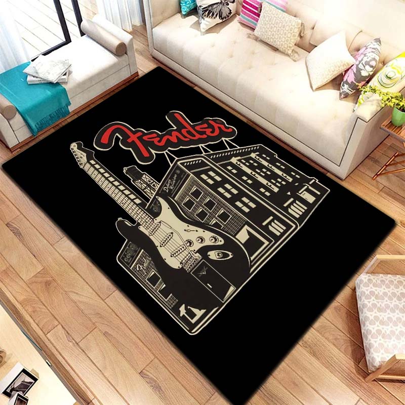 Vintage Rock Music Print Rug E - Commercial Printing And Design 评论和价格