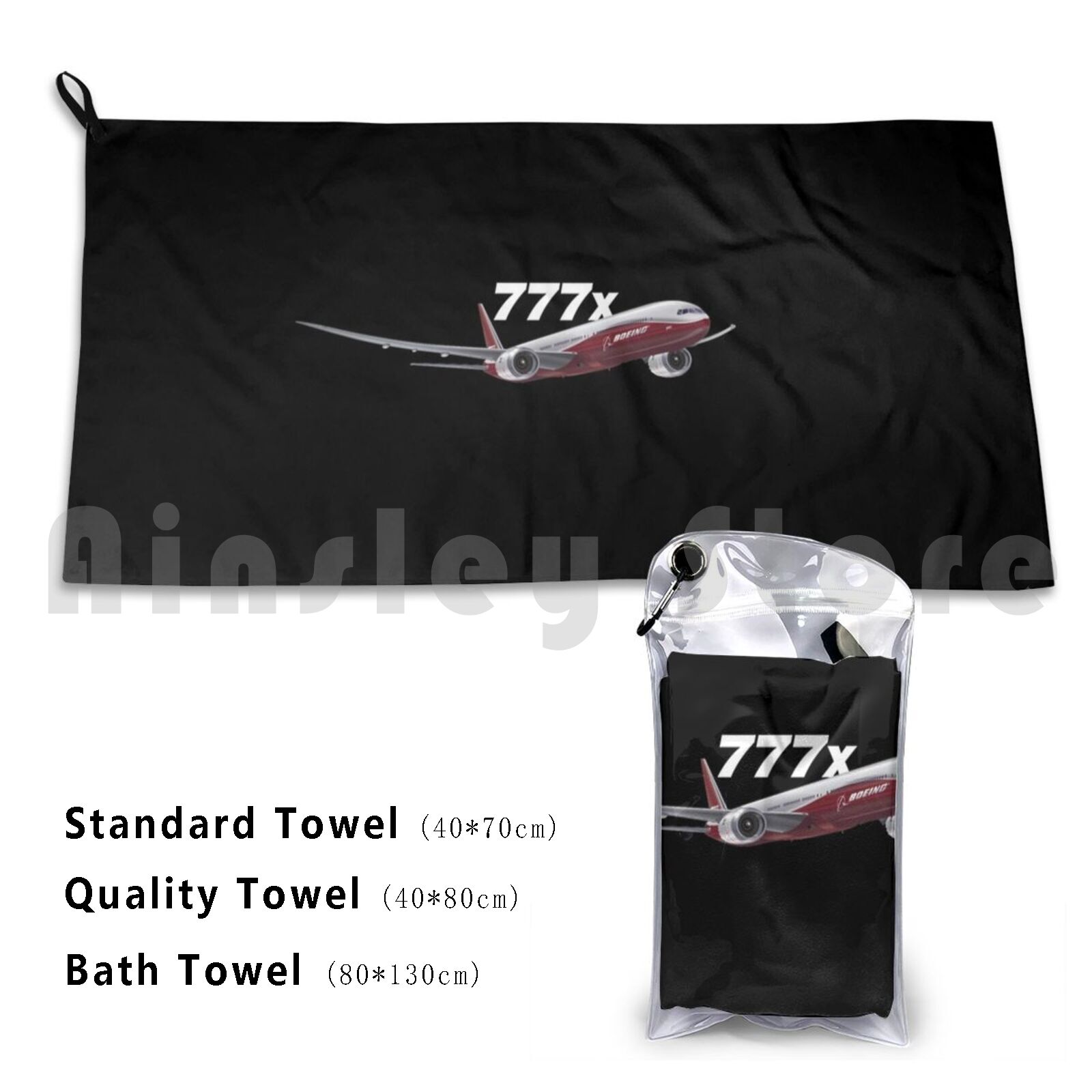 Boeing 777x Image Bath Towel B - Commercial Printing Images 评论和价格