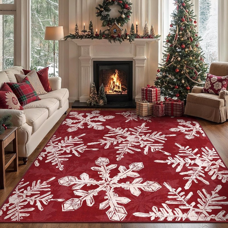 Christmas Style Rectangle Rug  - Printing On Commercial 评论和价格