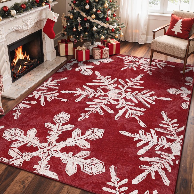 Christmas Style Rectangle Rug  - Printing On Commercial 评论和价格