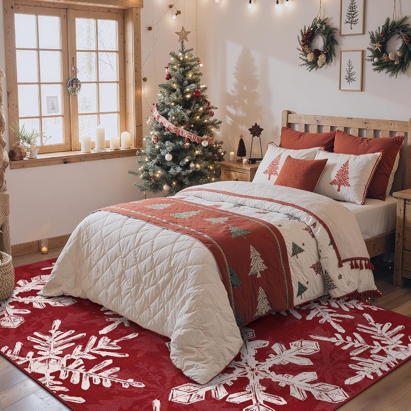 Christmas Style Rectangle Rug  - Printing On Commercial 评论和价格