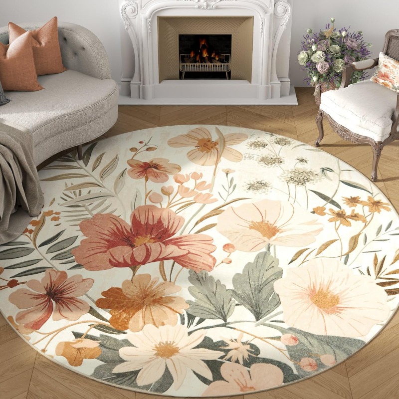 Round Living Room Carpet Vinta - Printing On Commercial 评论和价格