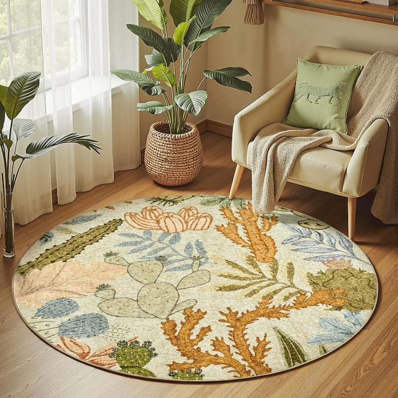 Round Living Room Carpet Vinta - Printing On Commercial 评论和价格