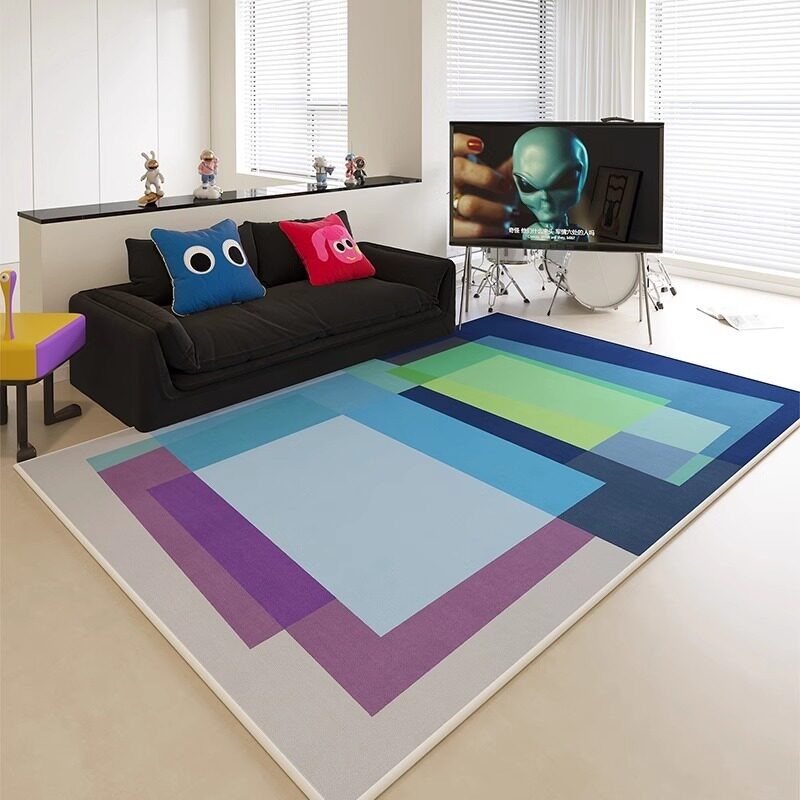 Abstract Color-blocked Print L - Printing On Commercial 评论和价格