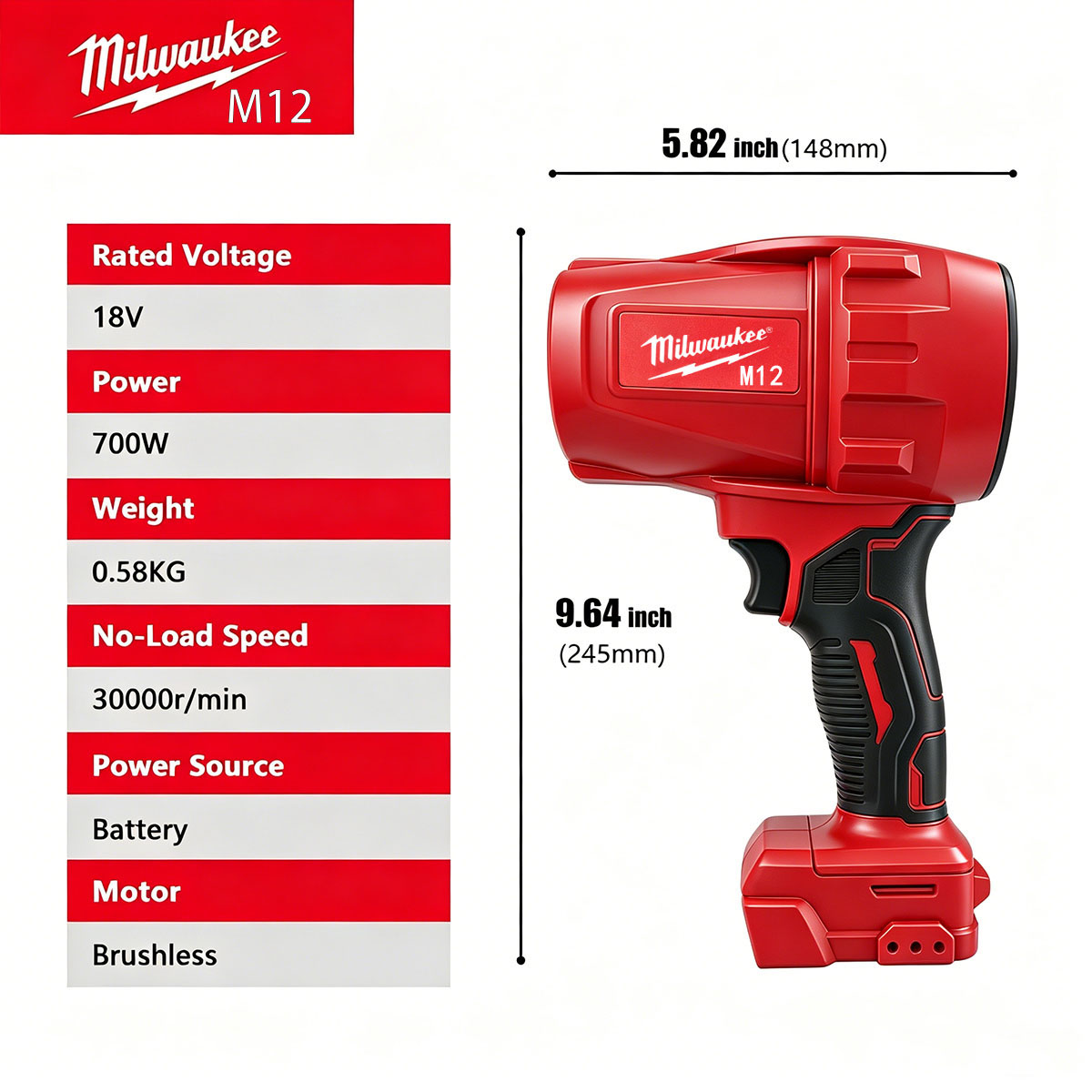 Milwaukee M12 Cordless Blower  - Milwaukee Drill M12 Fuel 评论和价格