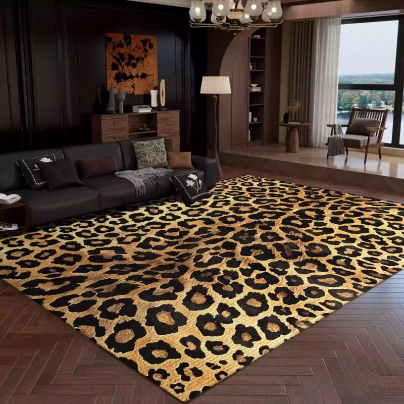 Retro Leopard Print Living Roo - Printing On Commercial 评论和价格