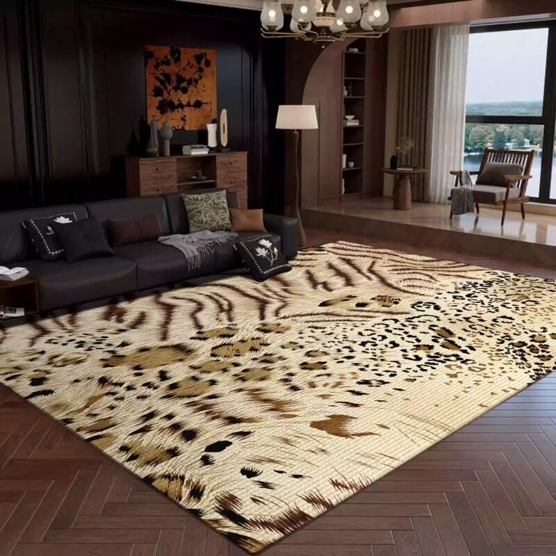Retro Leopard Print Living Roo - Printing On Commercial 评论和价格